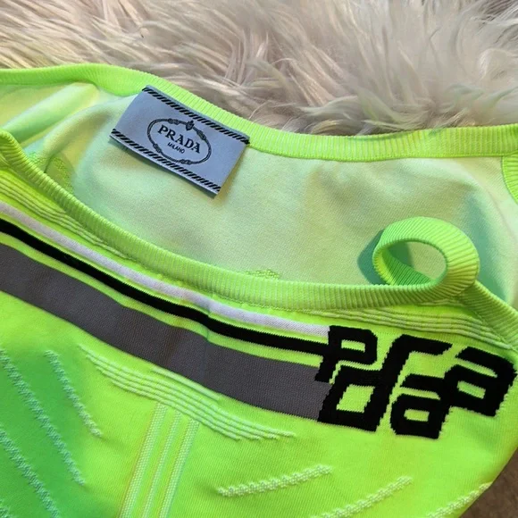 Prada Intarsia stretch bodysuit in green - Picture 5 of 10